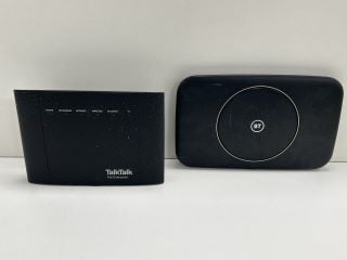 2X ASSORTED ROUTERS. (WITH POWER CABLES, TO INCLUDE BT SMART HUB 2 & TALKTALK D-LINK DSL-3782) [JPTM126552]