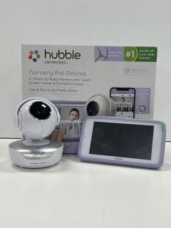 HUBBLE NURSERY PAL DELUXE BABY MONITOR IN WHITE. (WITH BOX, CAMERA, MONITOR & POWER CABLES) [JPTM126629]