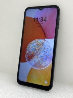 SAMSUNG GALAXY A14 SMARTPHONE IN BLACK: MODEL NO SM-A145R/DSN (UNIT ONLY, MAIN PCB REMOVED. FIRST IMAGE TO SHOW SCREEN TURNED ON PRIOR TO BEING REMOVED FROM PHONE ONLY (SPARES & REPAIRS)) [JPTM126774