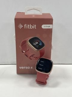 FITBIT VERSA 4 HEALTH & FITNESS TRACKER IN COPPER/PINK SAND: MODEL NO FB523 (WITH BOX, CHARGING CABLE & EXTRA STRAP) [JPTM126677]