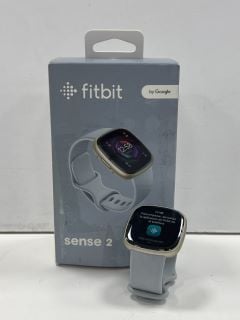 FITBIT SENSE 2 HEALTH & FITNESS TRACKER IN GOLD/BLUE: MODEL NO FB521 (WITH BOX, CHARGING CABLE & EXTRA STRAP) [JPTM126678]