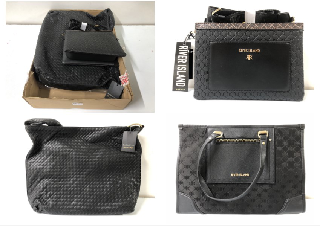 BOX OF VARIOUS DESIGNER BAGS