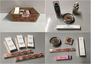 BOX OF VARIOUS BEAUTY PRODUCTS INC. MAX FACTOR X MIRACLE TOUCH CREAM-TO-LIQUID FOUNDATION - SPF30