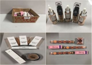 BOX OF VARIOUS BEAUTY PRODUCTS INC. BENEFIT BOI-ING CAKE LESS CONCEALER