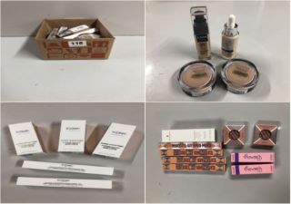 BOX OF VARIOUS BEAUTY PRODUCTS INC. MAX FACTOR X MIRACLE TOUCH CREAM-TO-LIQUID FOUNDATION - SPF30