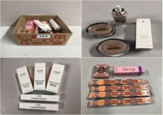 BOX OF VARIOUS BEAUTY PRODUCTS INC. ICONIC LONDON RADIANT CONCEALER & BRIGHTENING DUO