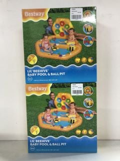 2 X BEST WAY 50" X 47" X 24" LIL BEEHIVE BABY POOL & BALL PIT