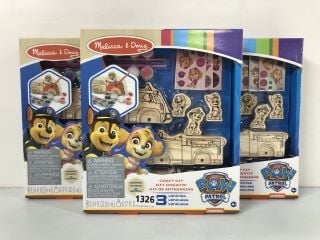 3 X MELISSA & DOUG PAW PATROL CRAFT KIT