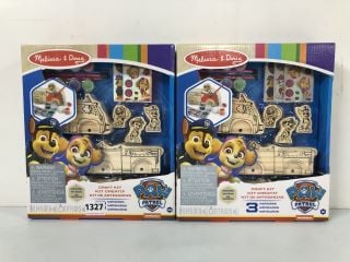 2 X MELISSA & DOUG PAW PATROL CRAFT KIT