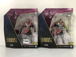 2 X LEAGUE OF LEGENDS ZED ACTION FIGURE