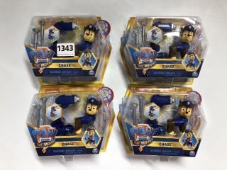 4 X PAW PATROL THE MOVIE CHASE ACTION FIGURE