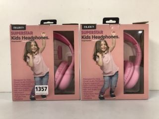 2 X MAJORITY SUPERSTAR KIDS HEADPHONES