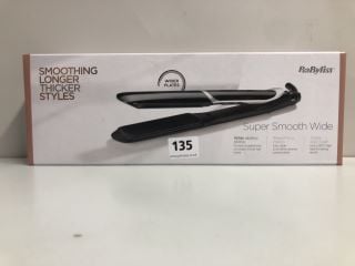 BABYLISS SUPER SMOOTH WIDE HAIR STRAIGHTENERS - RRP £65.00