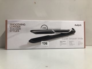 BABYLISS SUPER SMOOTH WIDE HAIR STRAIGHTENERS - RRP £65.00