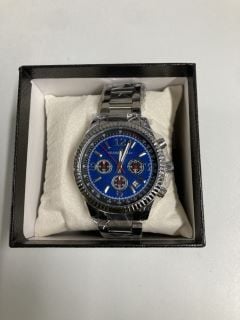 GLOBENFELD EXPEDIENT STEEL BLUE WRIST WATCH - MODEL GF0003