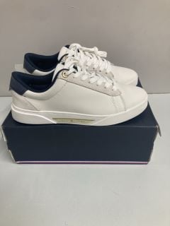 TOMMY HILFIGER CHIC COURT SNEAKERS - WHITE - SIZE: 5 - RRP.£110