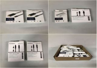 BOX OF SANDSTROM CABLES TO INC SANDSTROM USB TYPE C TO HDMI CABLE