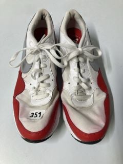 NIKE WHITE/RED TRAINERS - SIZE: 10