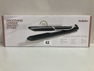 BABYLISS SUPER SMOOTH WIDE HAIR STRAIGHTENERS - RRP £65.00