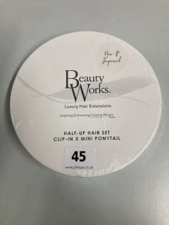 BEAUTY WORKS LUXURY HALF-UP HAIR SET CLIP-IN MINI PONYTAIL - 18" SUNSET BOULEVARD - RRP.£175 (SEALED)