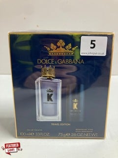 DOLCE & GABBANA TRAVEL EDITION EAU DE TOILETTE & DEODORANT STICK - RRP.£76 (SEALED)