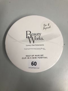 BEAUTY WORKS LUXURY HALF-UP HAIR SET CLIP-IN MINI PONYTAIL - 22" SCANDINAVIAN BLOND - RRP.£175