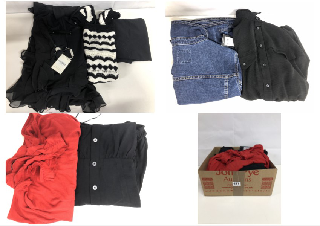 BOX OF WOMEN'S DESIGNER CLOTHING VARIOUS SIZES