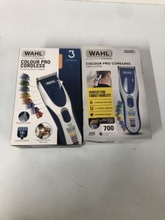 2 X HAIR CLIPPERS TO INC WAHL COLOUR PRO CORDLESS HAIR CLIPPER