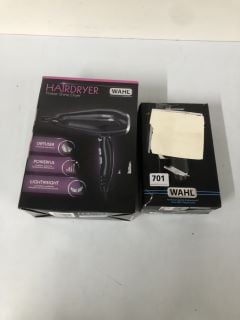 2 X ITEMS TO INC WAHL HAIRDRYER POWER SHINE DRYER