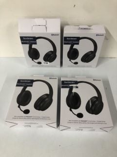 4 X SANDSTROM BLUETOOTH HEADSETS