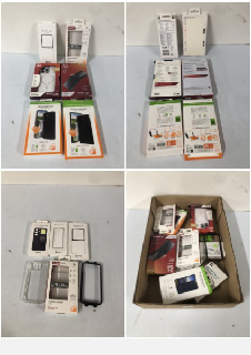 BOX OF VARIOUS PHONE CASES