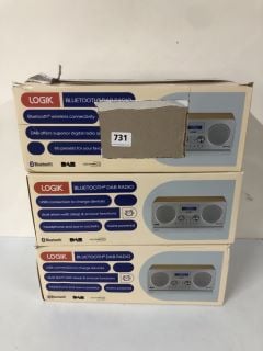 3 X LOGIK BLUETOOTH DAB RADIO