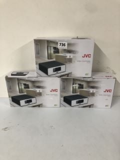 3 X JVC DAB+ CLOCK RADIO