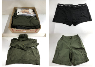 BOX OF MEN'S CLOTHING VARIOUS SIZES