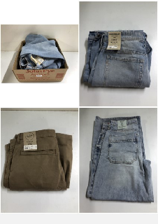 BOX OF MEN'S CLOTHING VARIOUS SIZES