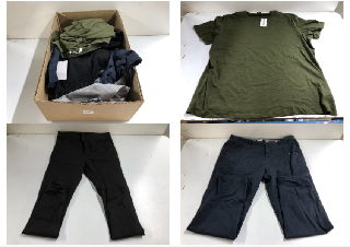 BOX OF MEN'S CLOTHING VARIOUS SIZES