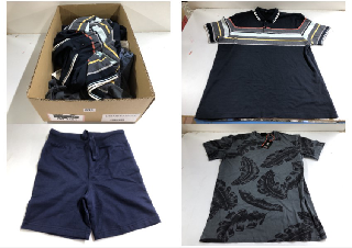 BOX OF MEN'S CLOTHING VARIOUS SIZES