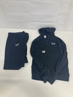 2 X DESIGNER CLOTHING TO INC EA7 EMPORIO ARMANI HOODIE - SIZE M