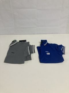 2 X DESIGNER CLOTHING TO INC HUGO BOSS BLUE POLO - SIZE L