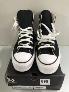 CONVERSE CTAS LIFT HI BLACK SHOES - SIZE 4.5