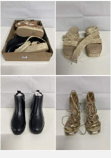 BOX OF VARIOUS DESIGNER SHOES VARIOUS SIZES