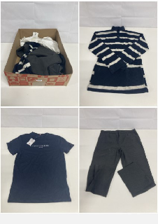 BOX OF VARIOUS CHILDREN'S CLOTHING VARIOUS SIZES