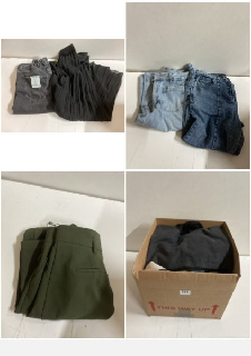 BOX OF CLOTHES IN VARIOUS SIZES AND DESIGNS