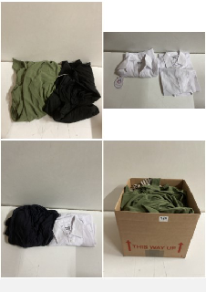 BOX OF CLOTHES IN VARIOUS SIZES AND DESIGNS