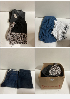 BOX OF CLOTHES IN VARIOUS SIZES AND DESIGNS