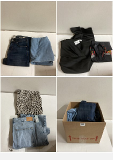 BOX OF CLOTHES IN VARIOUS SIZES AND DESIGNS