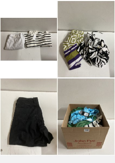 BOX OF CLOTHES IN VARIOUS SIZES AND DESIGNS