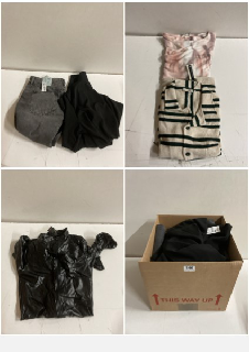 BOX OF CLOTHES IN VARIOUS SIZES AND DESIGNS