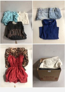 BOX OF CLOTHES IN VARIOUS SIZES AND DESIGNS