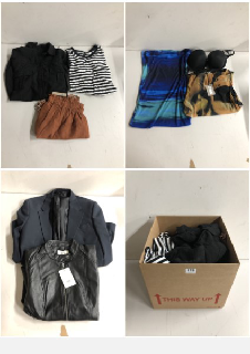 BOX OF CLOTHES IN VARIOUS SIZES AND DESIGNS